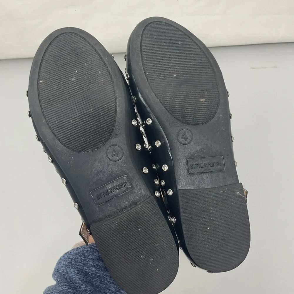 Steve Madden Kids Black Studded Mary Jane Shoes